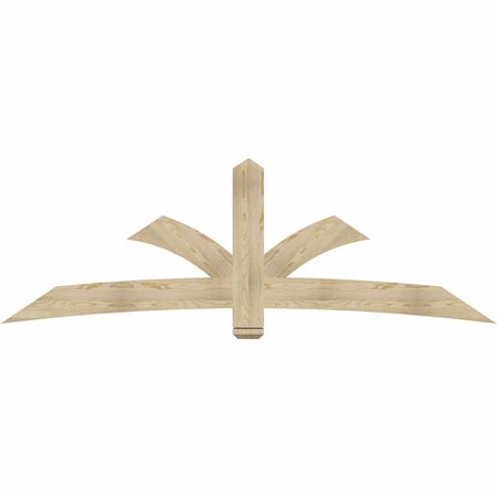 Ekena Millwork Davenport Rough Sawn Timber Gable Bracket, Douglas Fir, 96"W x 32"H x 2"D x 6"F, 8/12 Pitch GBW096X32X0206DAV00RDF